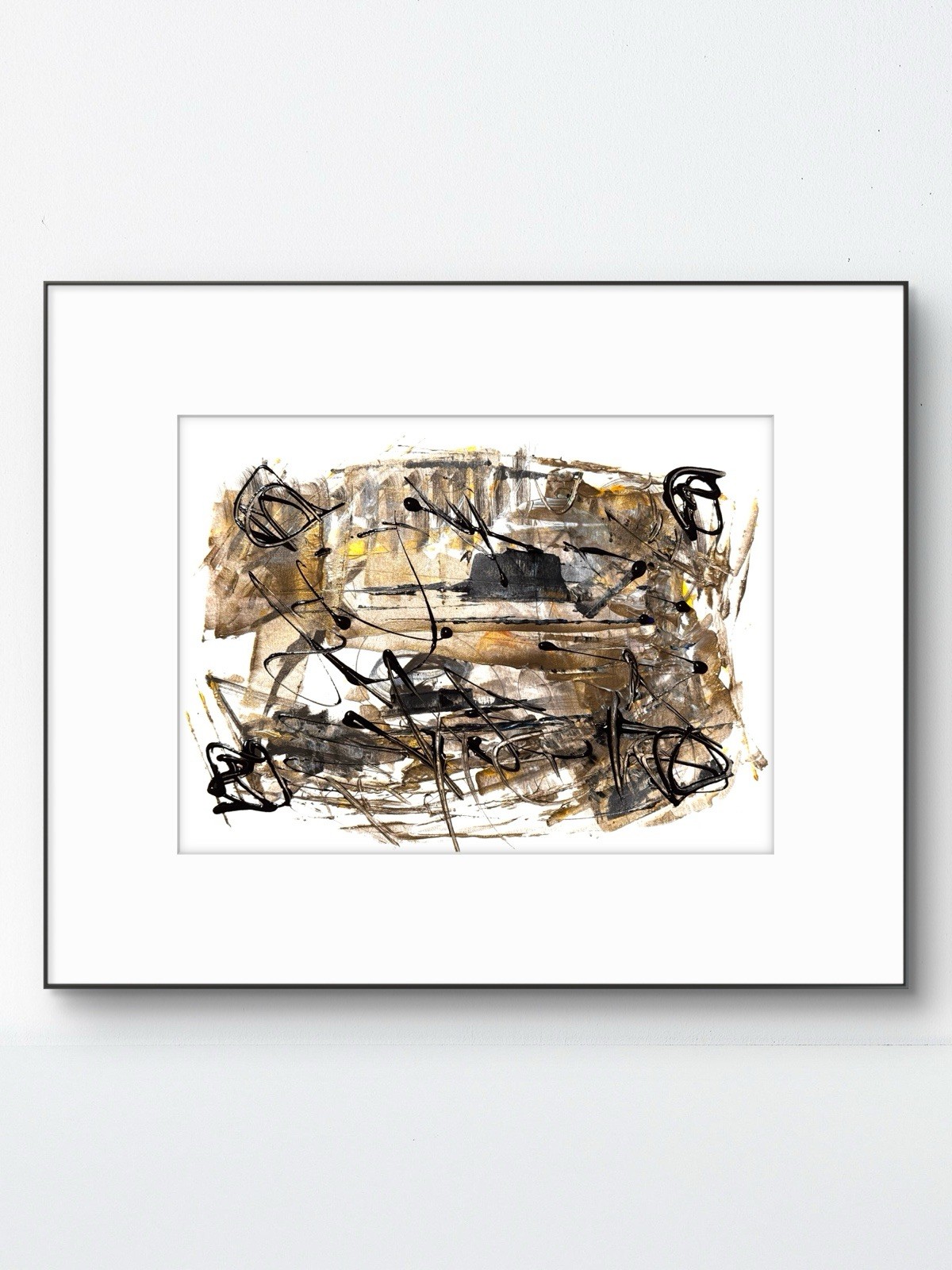 Original Abstract Wall Art 9×12 Paper Expressionism Colorful Handmade Signed 27