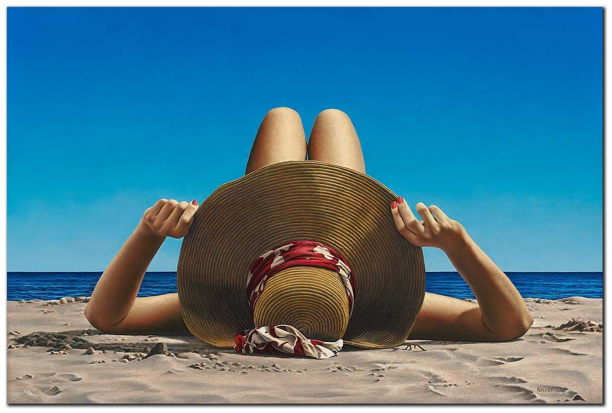 Sunhat by Paul Kelley Gallery-Wrapped Canvas Giclee Art (30 in x 45 in)