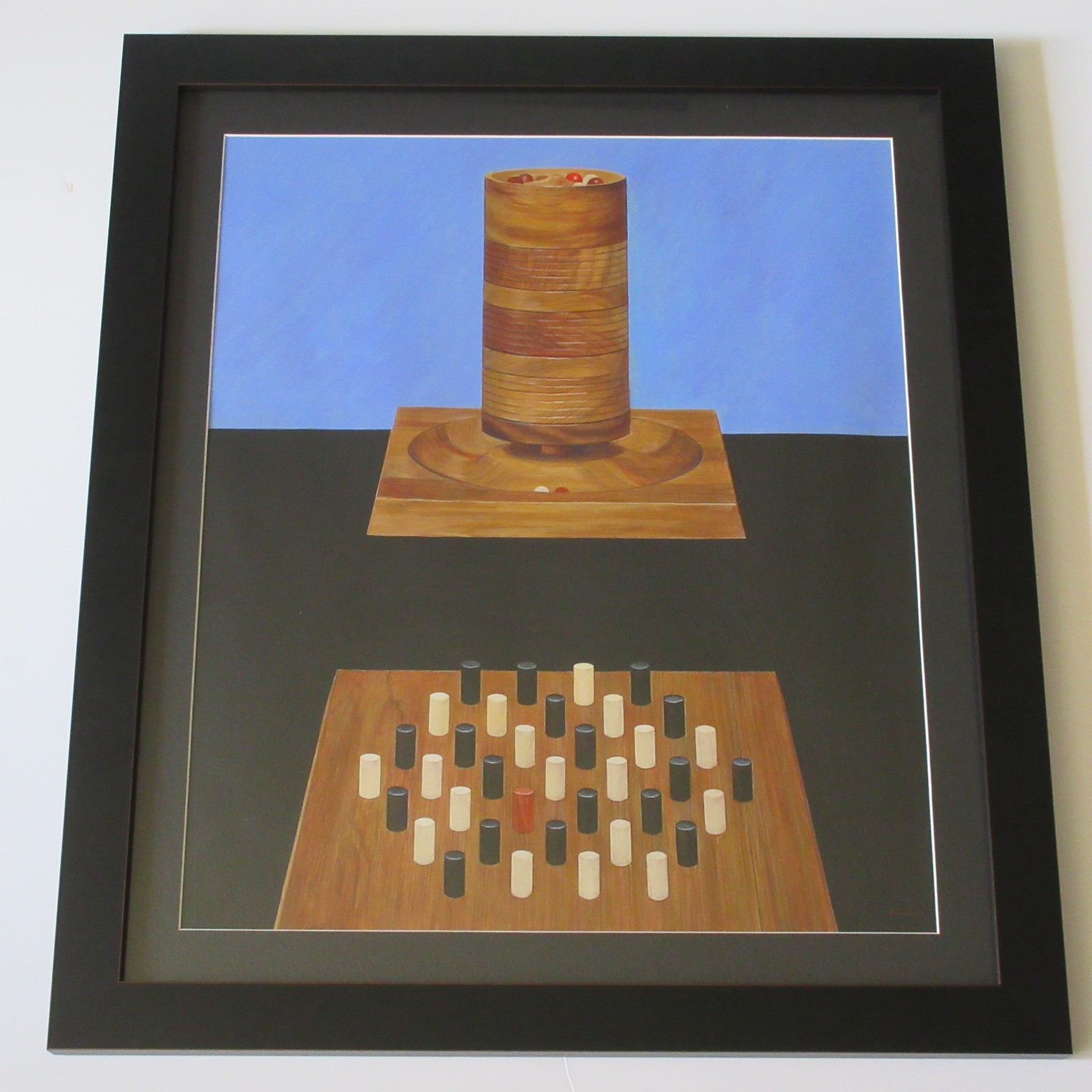VINTAGE JAPANESE SAKAMOTO PAINTING MODERNISM CARVINGS REALISM GAMES surrealism