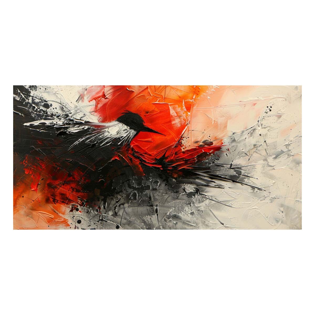 Black Handpainted Abstract Oil Paintings On Canvas Wall Art Picture Home Decor