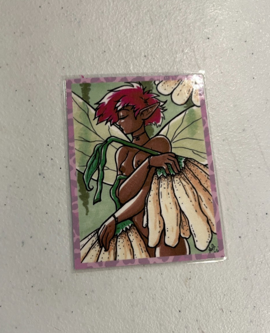 ACEO Amber Davis Limited Edition Print Fairy Faerie Drawing Signed by Artist