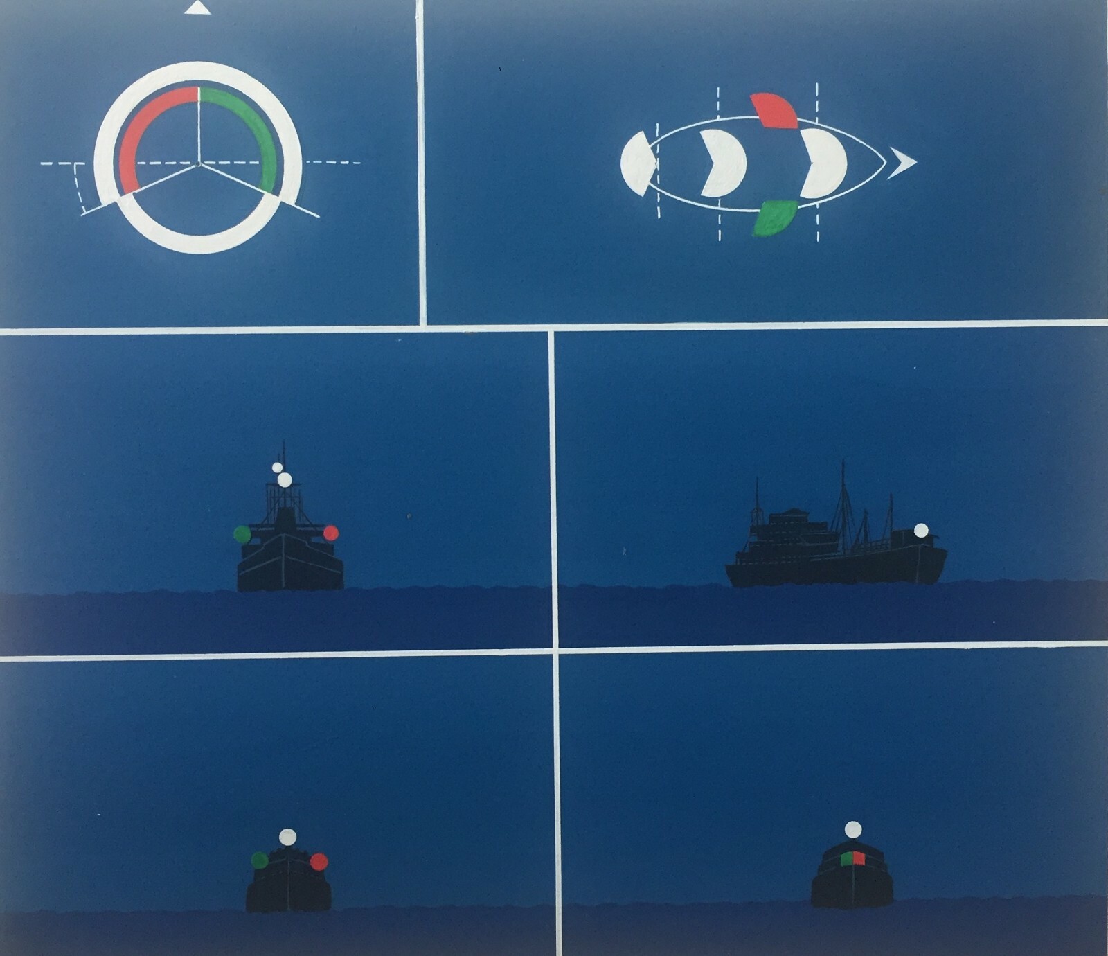 Mechanically Propelled, Nautical Ships. Original painting reproduced in various