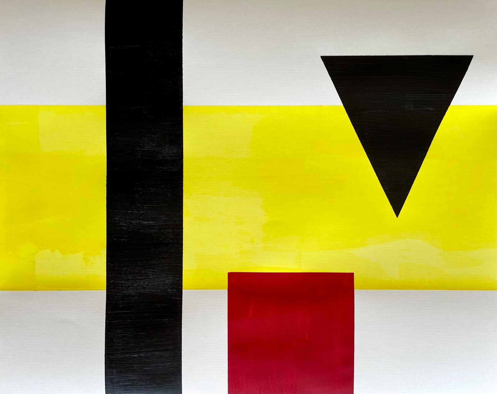SUPREMATIST STYLE ACRYLIC ON PAPER PAINTING