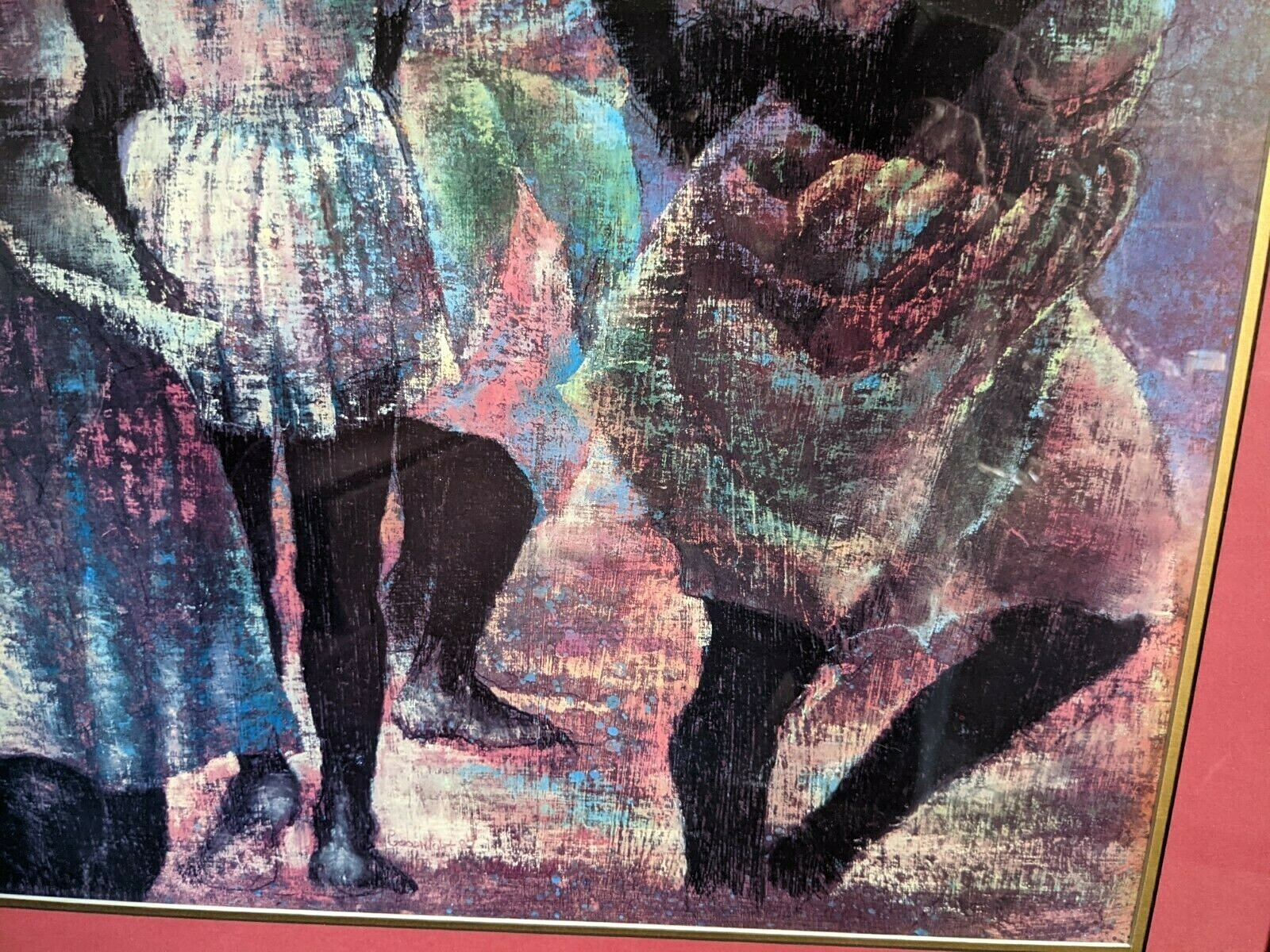 Large African Framed Art Market Day—Outstanding 41 inch x 33 inch