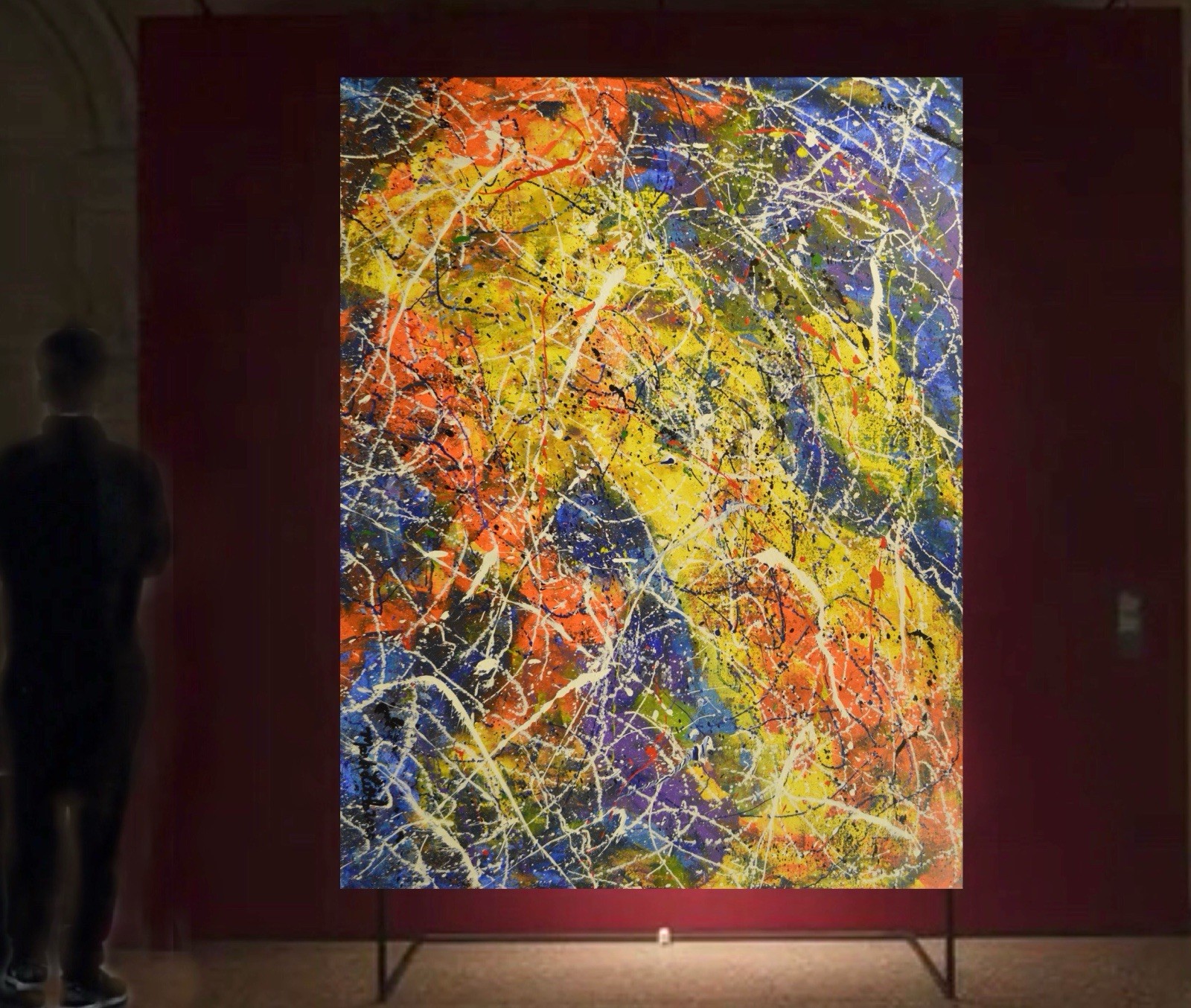 Jackson Pollock Styl Giant Profesional Painting 84”X62” (7 Foot) Abstract Modern