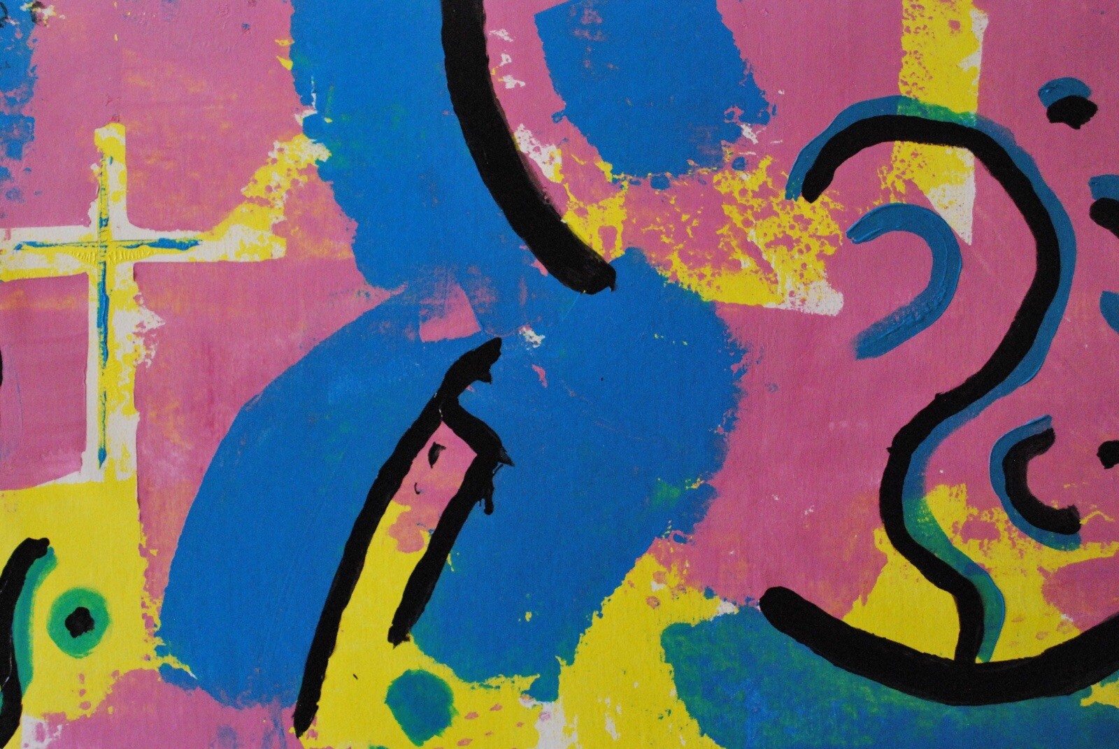 Mark Little, Authentic, original,Painting￼, 81” X 62” Acrylic, Abstract, POP Art