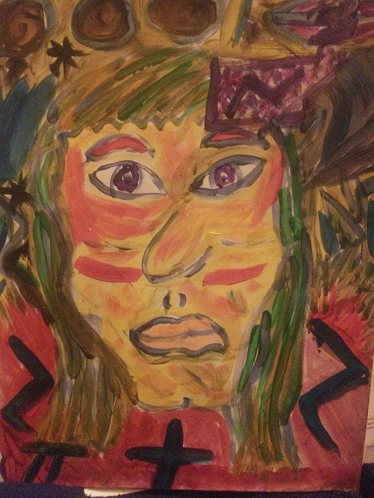 ORIGINAL ARTWORK | ACEO Outsider Surreal Abstract Art | HELM…entitled: MARIA