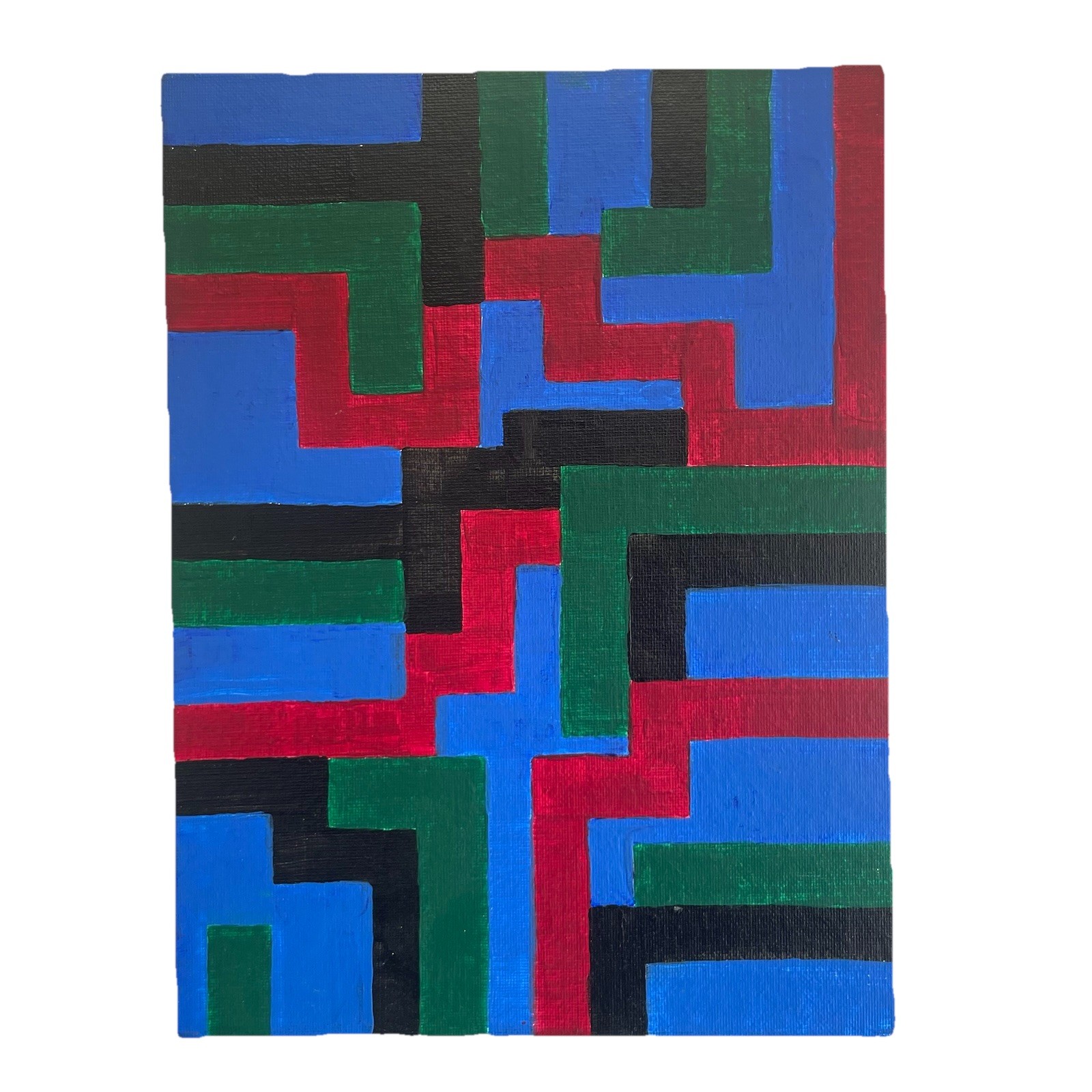 NEW! Abstract Art Painting ORIGINAL Acrylic 9” x 12” Canvas Panel Multi-Color