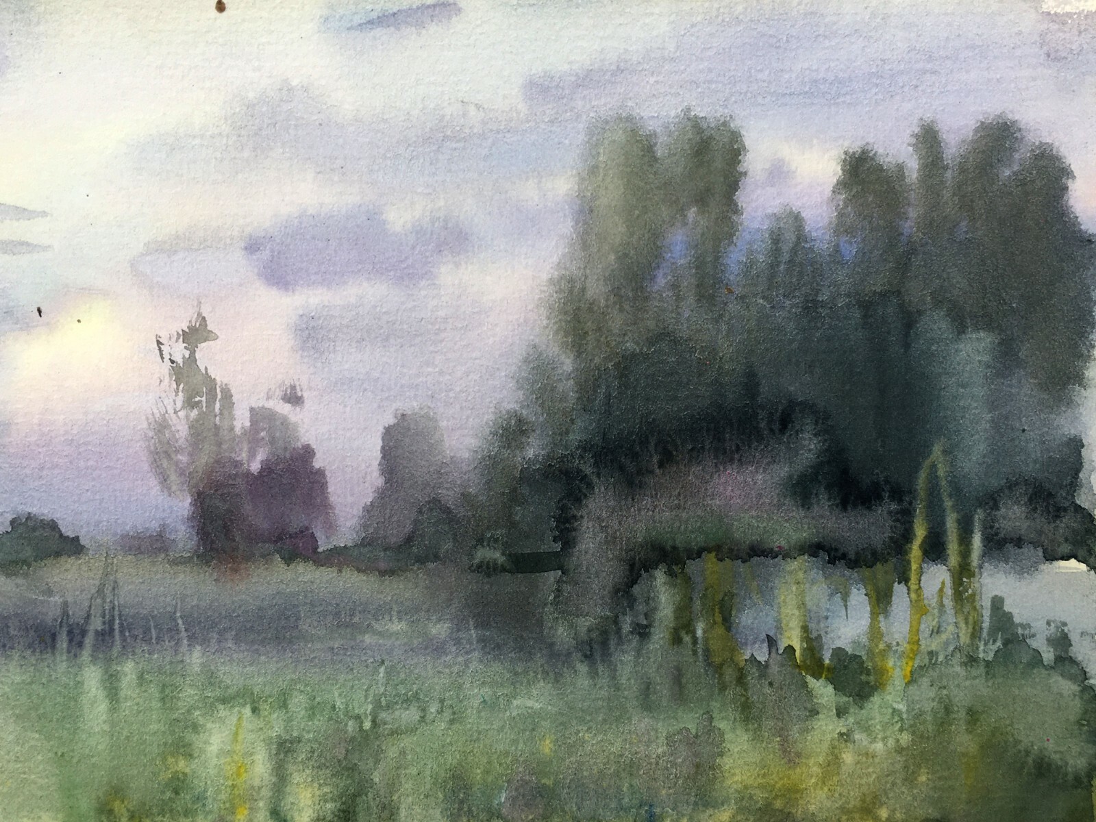 Watercolor Painting Forest Decorations Mikhailichenko V Original Decor n1367
