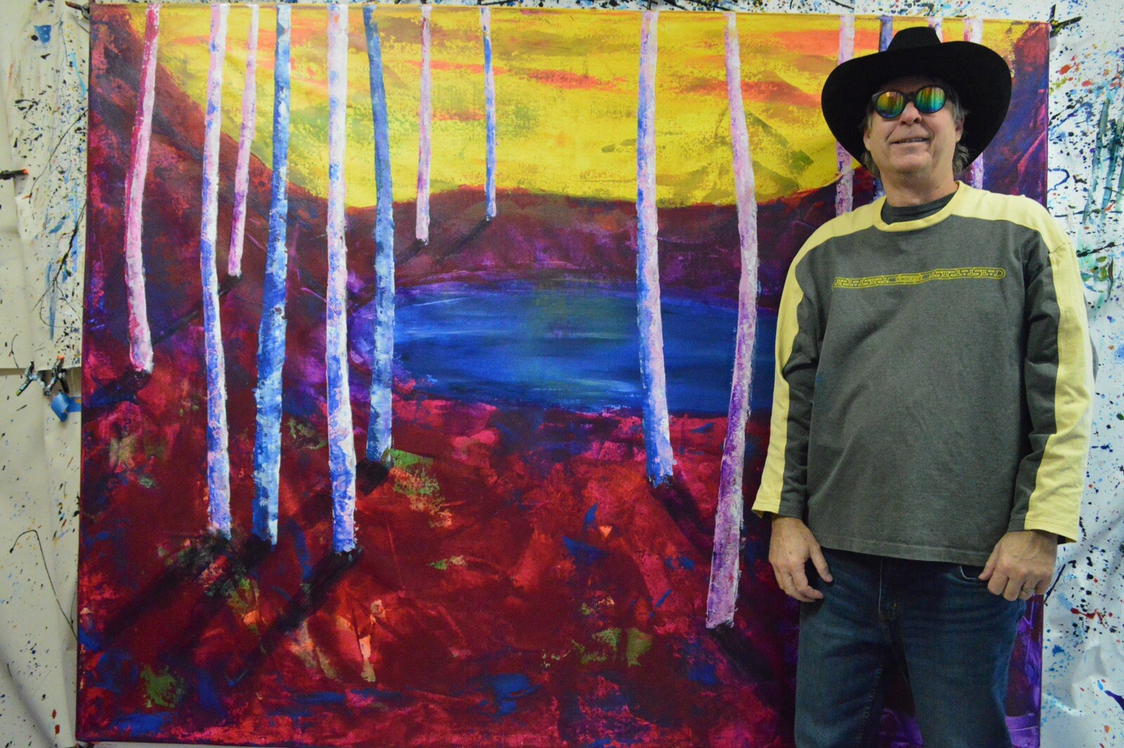 Mark Little Original ￼Professional Painting 84”X62” (7 Foot) Abstract Modern XL