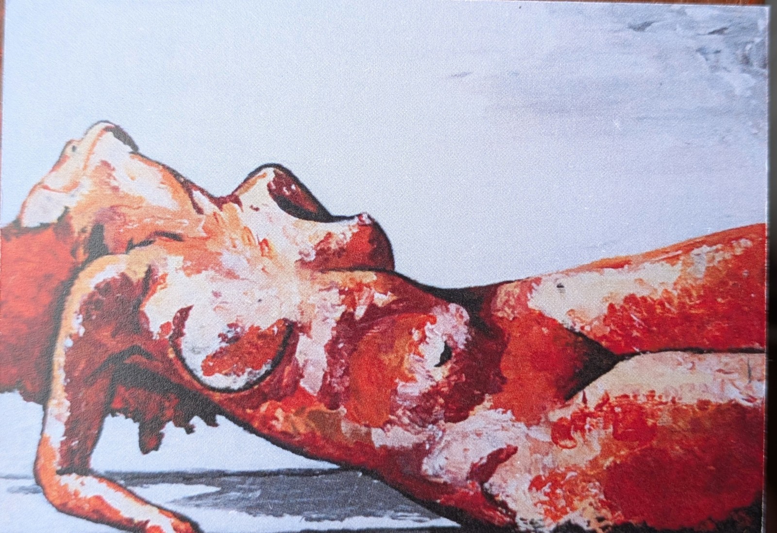 Aceo Nude Woman Lounging Limited Edition Print 1/5 Watercolor Signed 3.5 X 2.5