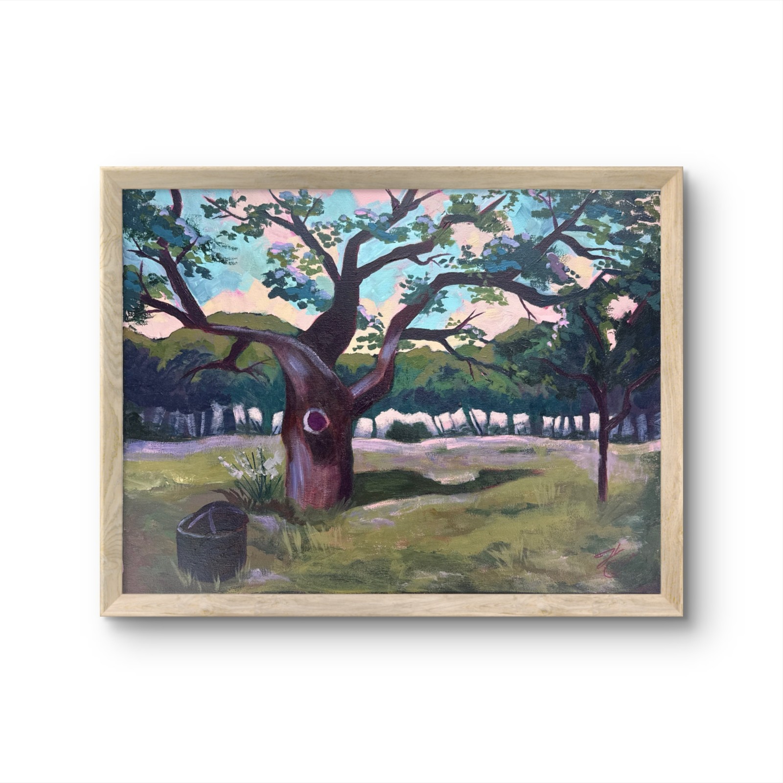 @FearlessPaints Landscape Camping Tree 18×24 Canvas Fine Art Original Painting