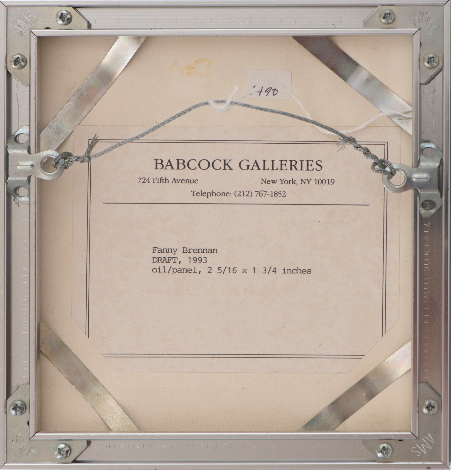 Fanny Brennan, Draft, 1993 oil on panel