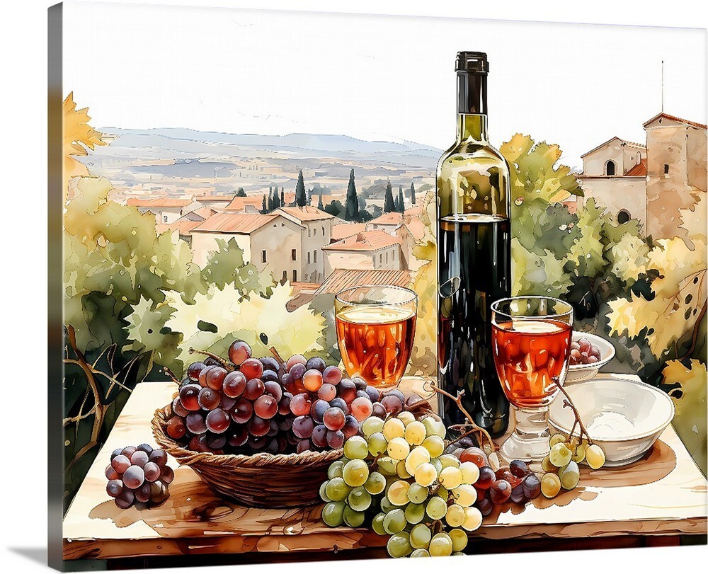 Tuscany Italy Wine Country Art Gallery Canvas Wrap Wall Art