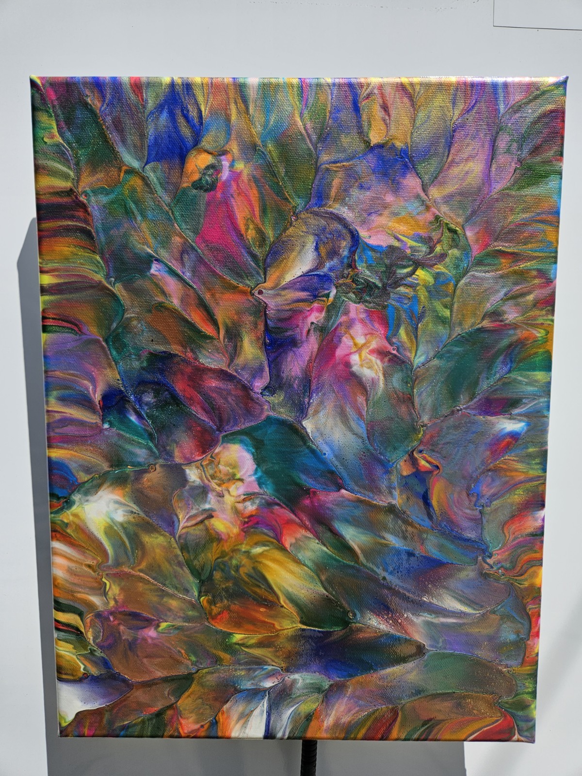 A radiant fusion of color and texture, OOAK abstract Painting! 14×18
