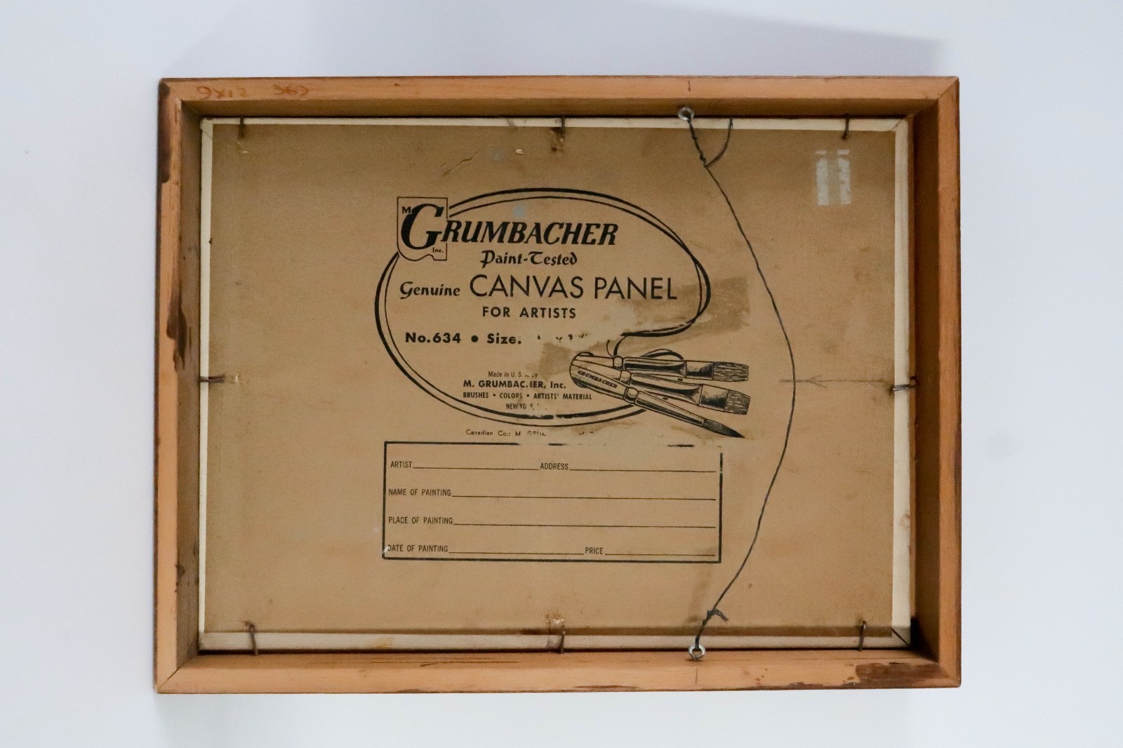 Nautical Oil Painting on Board 9 x 12″ Fishing Boat Moored in Harbor SIGNED