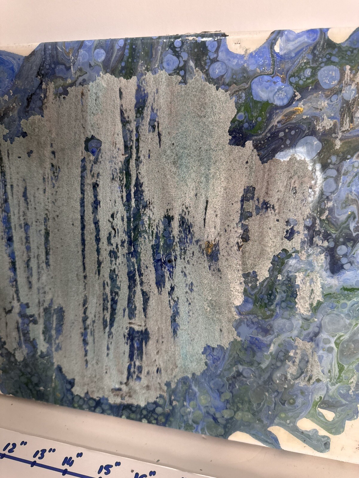 Vibrant Abstract Acrylic Pour Painting – Modern Wall Art – Resin Coated