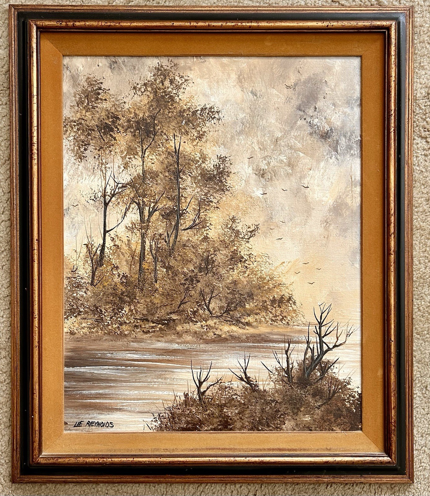 Lee Reynolds Vanguard “Autumn Reverie” Oil Painting on Canvas w/Tag 22” x 26”