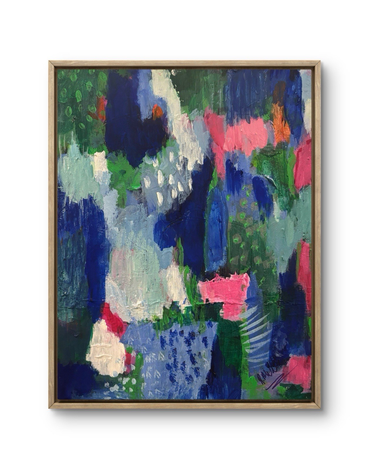Original Abstract Expressionism 11×14 Bright Signed Unique Fine Art Monet Ins