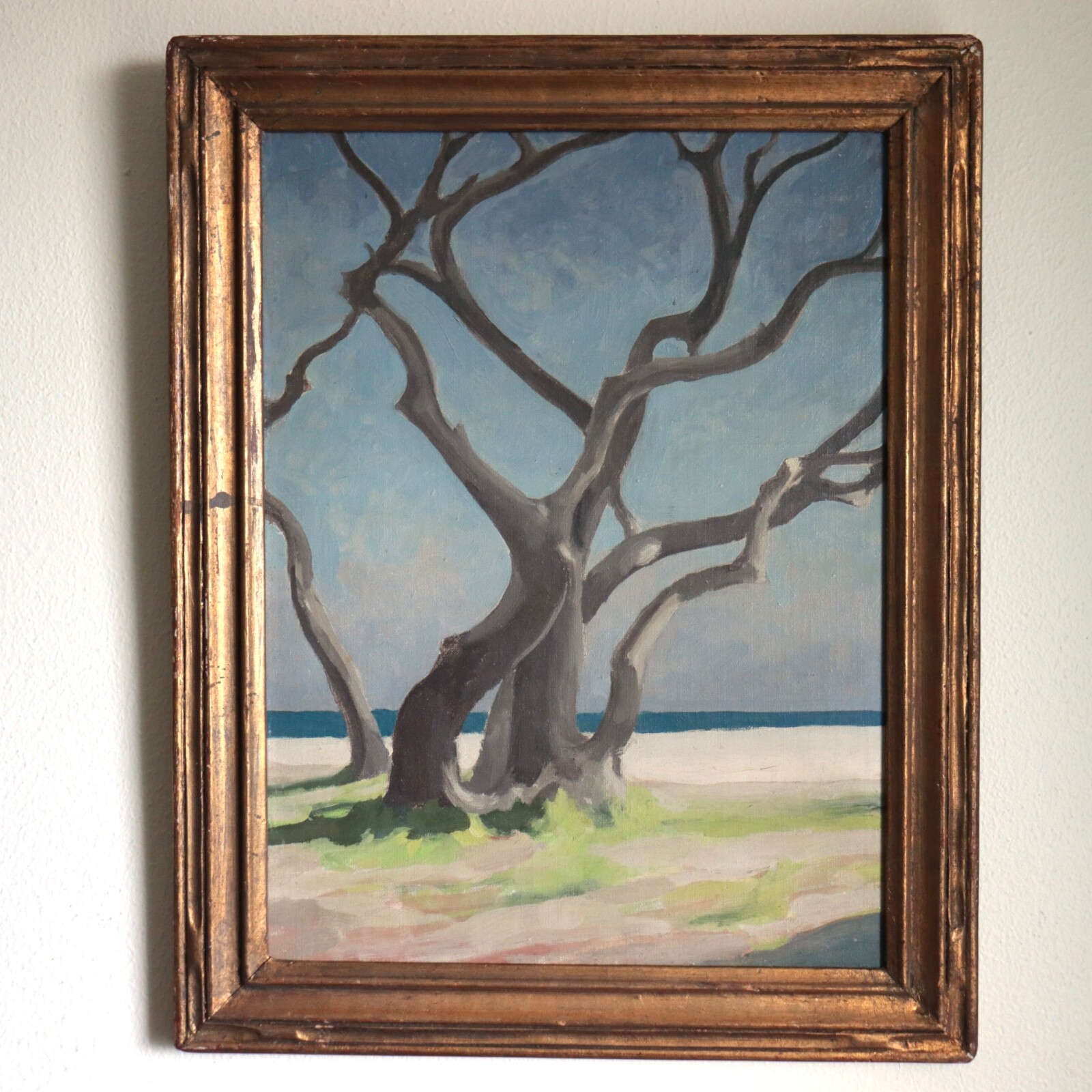 1953 Elihu Root Jr. Cedars Painting St Augustine Florida Beach Seascape New York
