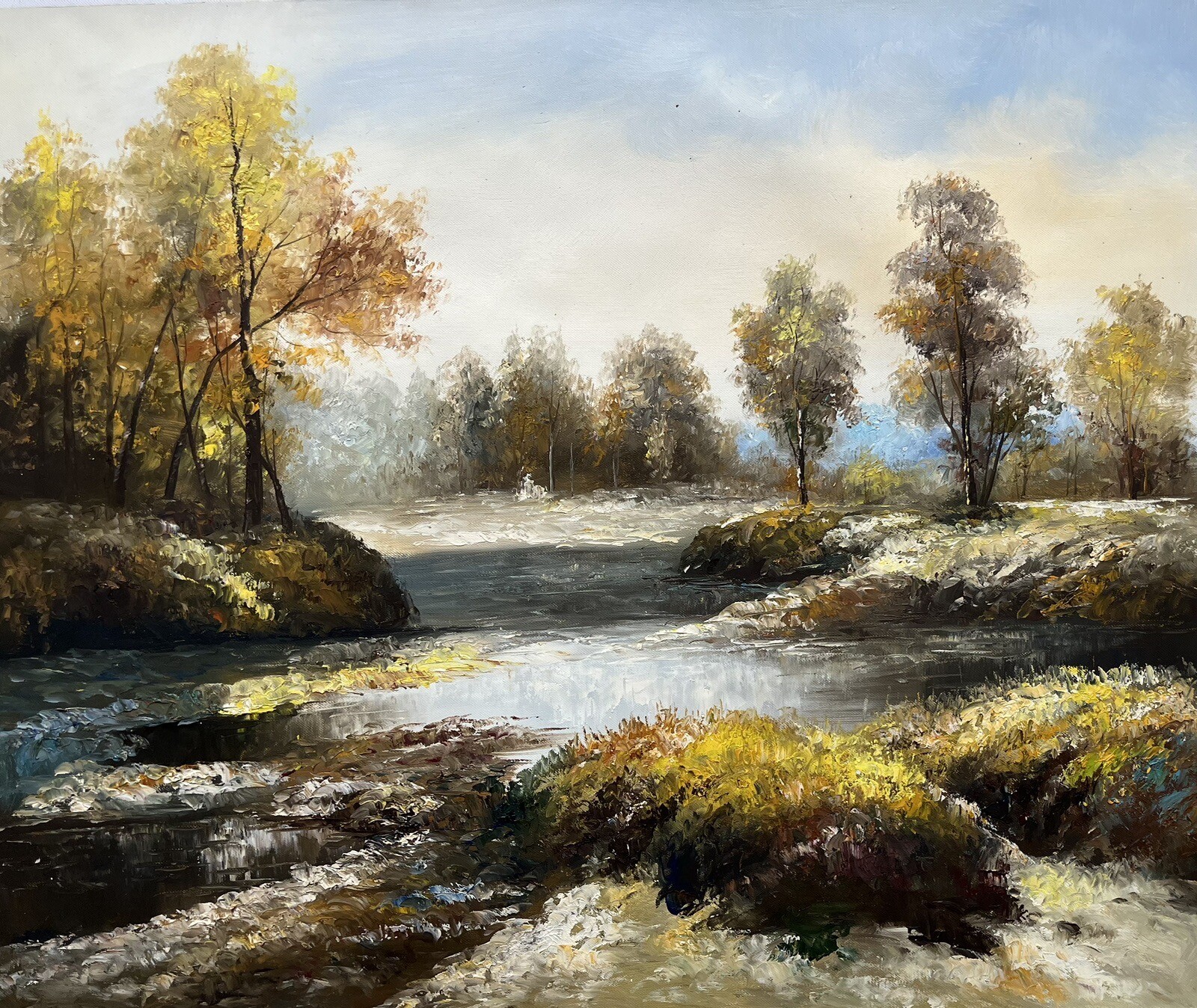 Original Oil Painting, Landscape, 51 X 61 cm