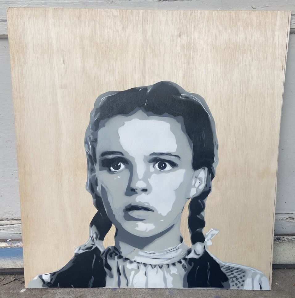 artbyAL original spray paint painting approx. 22.5”x24” signed unframed