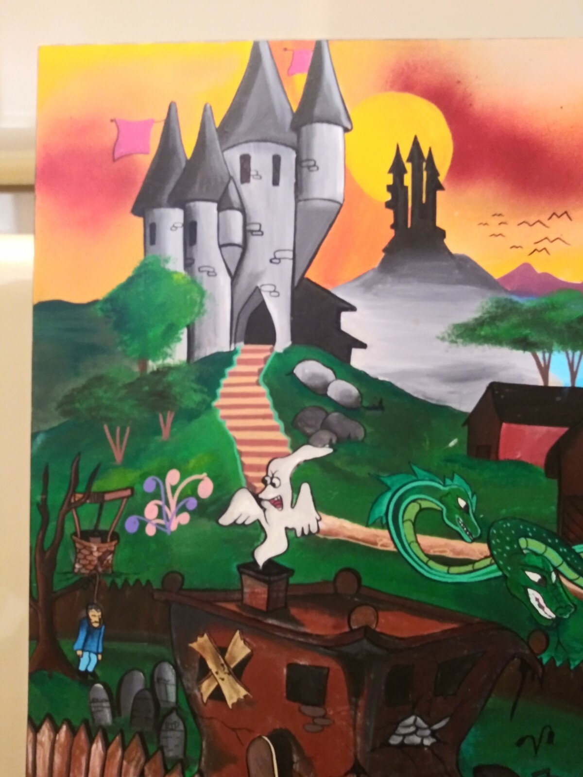 Huge Graffiti Painting – 4 x 5 ft – Bronx Artist MAKE$ 1997 – Vintage Original