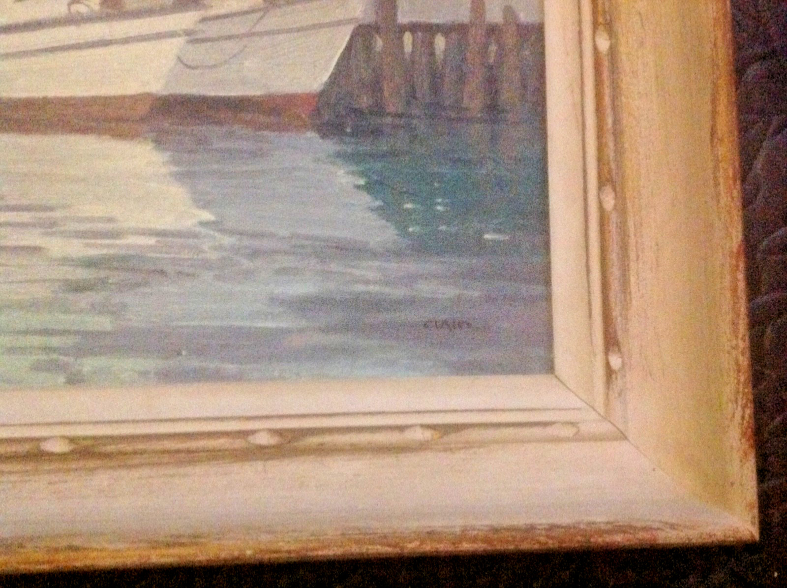 Irene Stry~Clair~Oil Painting Rare Original~Provincetown~Cape Cod/Boat in Harbor