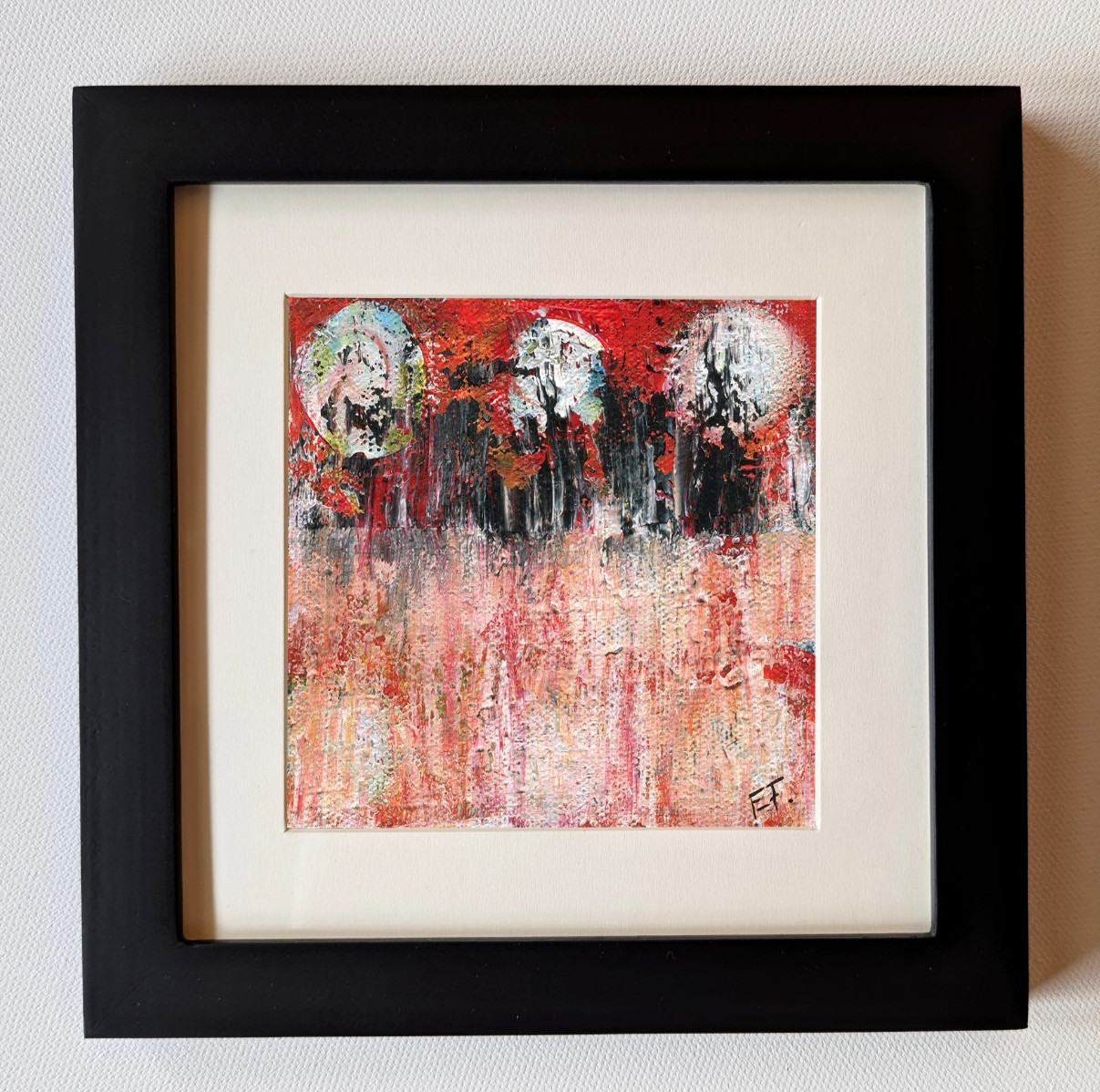4×4 inch Original Painting, Abstract Expressionism, Colorful Art, Modern