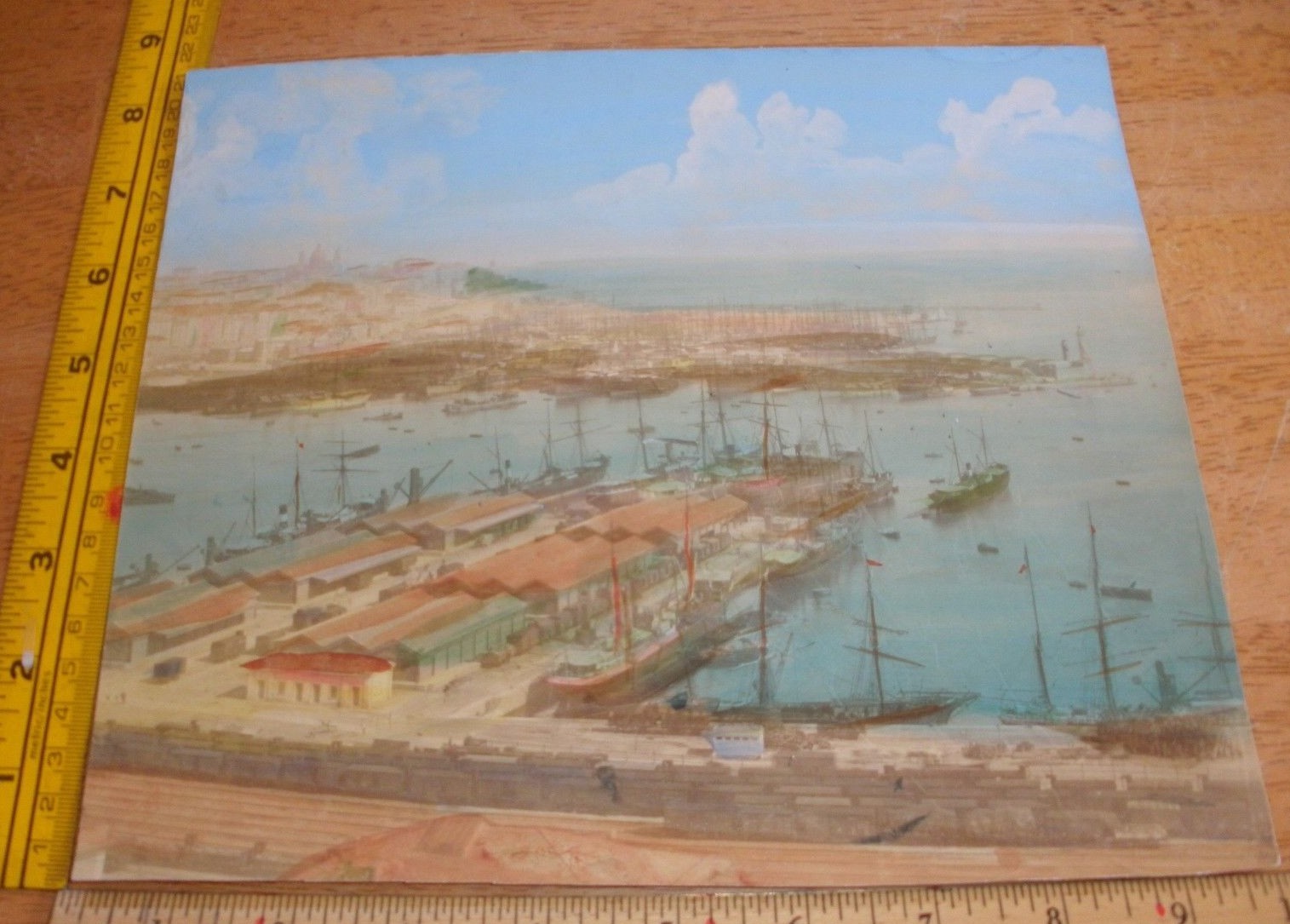 Lillian A Hunter water color painting 1895 Italy 9.5×8.5″ VINTAGE
