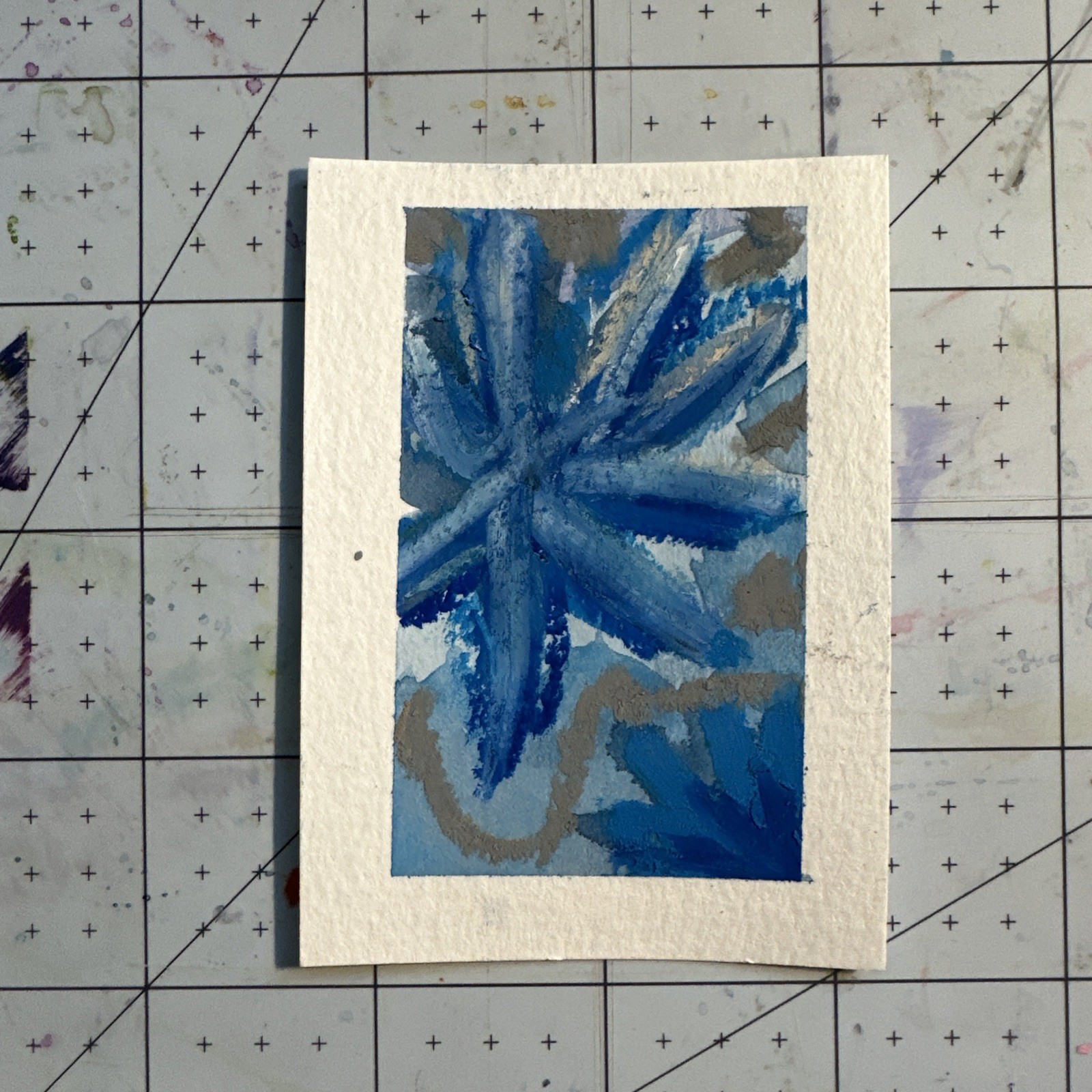 ACEO Original Art Card – Oil Pastel Abstract – 1K to OK #092