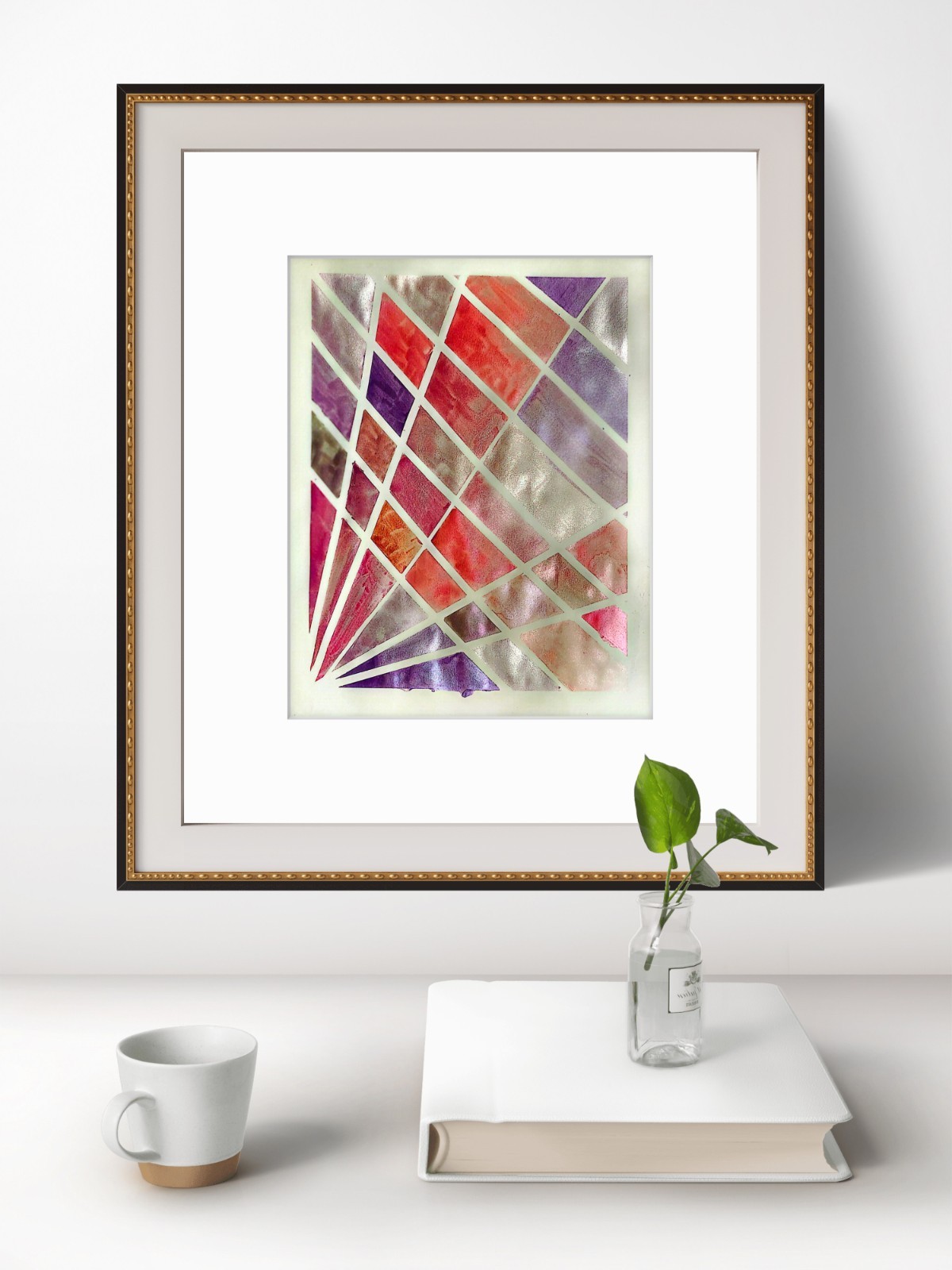Shades Of Pink Through Purple Colorful Original Watercolor 11×14 Paper Signed
