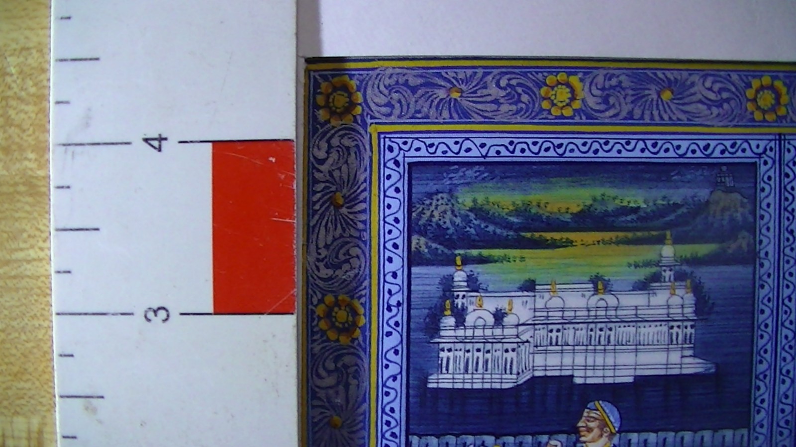 18th Century INDIAN MUGHAl Tiny Triptych painting 8″ X 4.5″ on silk