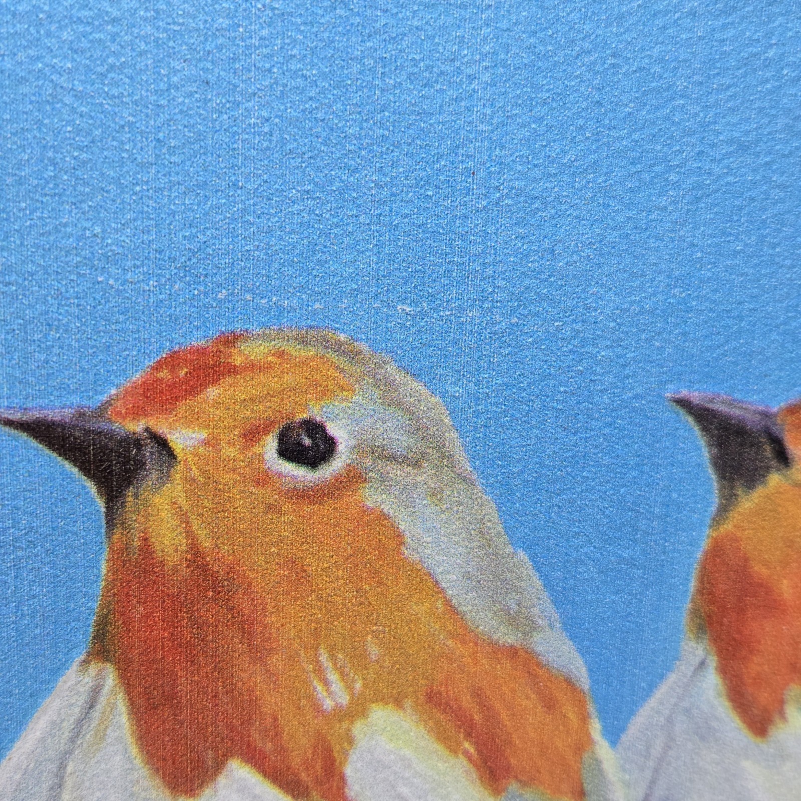 VTG Framed Handpainted Oil On Board Robin Birds On Branch 11×14” Original