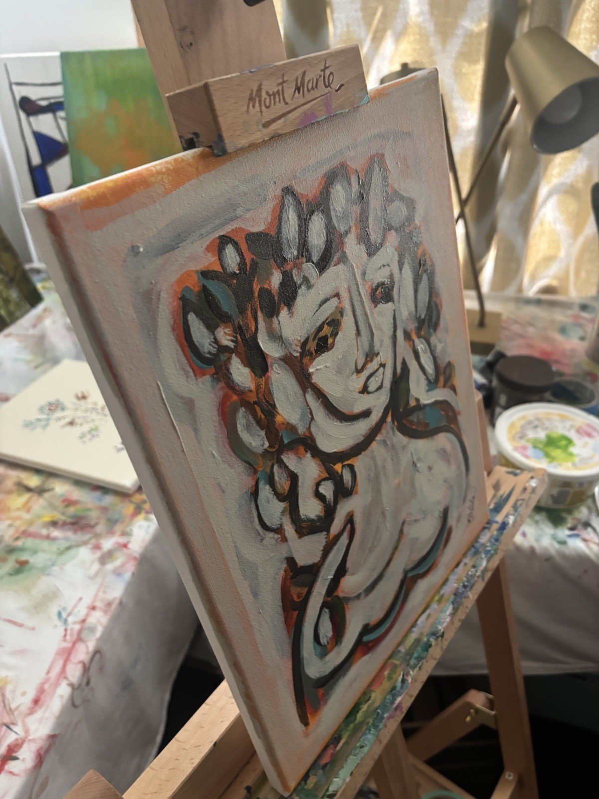 Woman Abstract Painting Original 11×14 Canvas Wall Art Mother