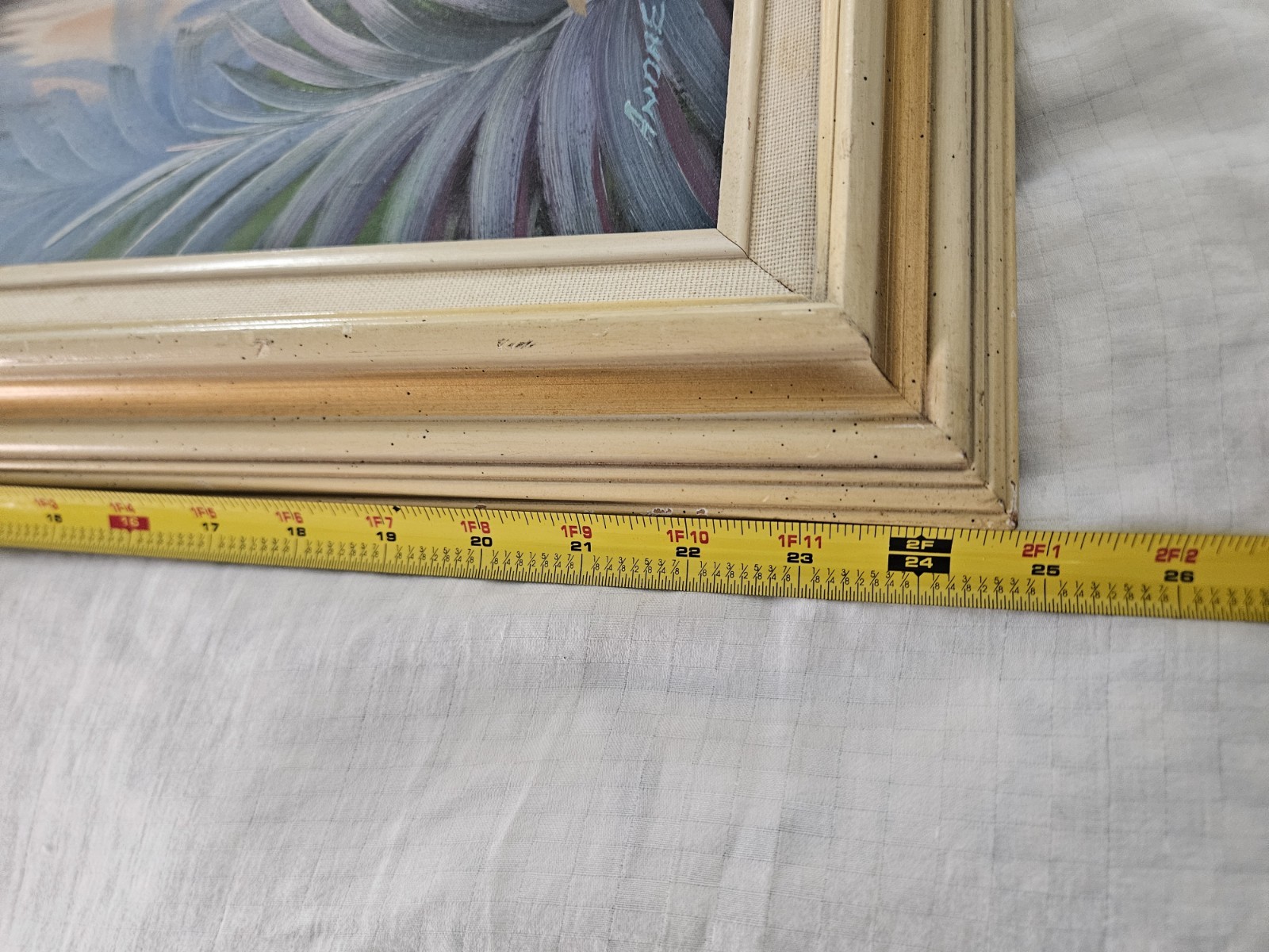🎨🦜 Andre Lange Oil Painting – Tropical Parrots 20×24 Canvas / 25×29 Frame 🌺🌴