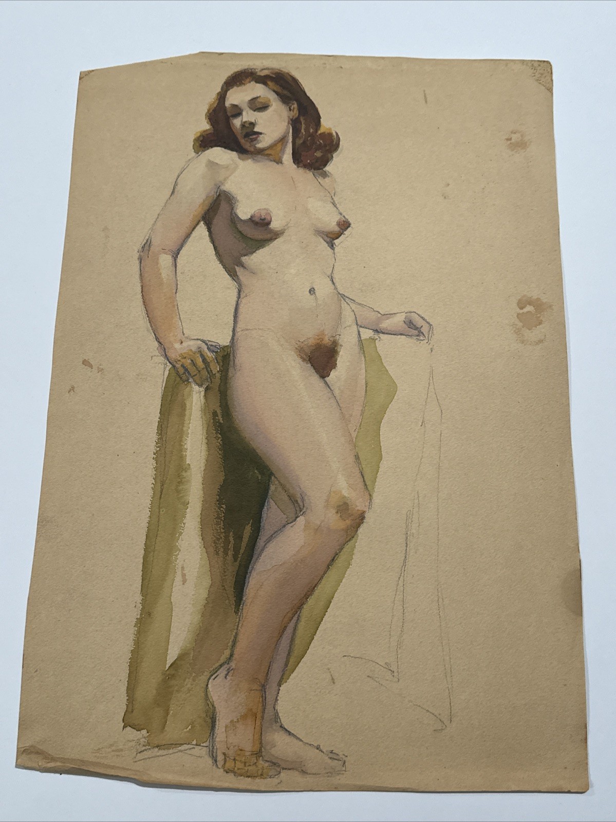 Antique Painting Pretty Woman Women Female Model Mystery Illustration 1930’s LOT