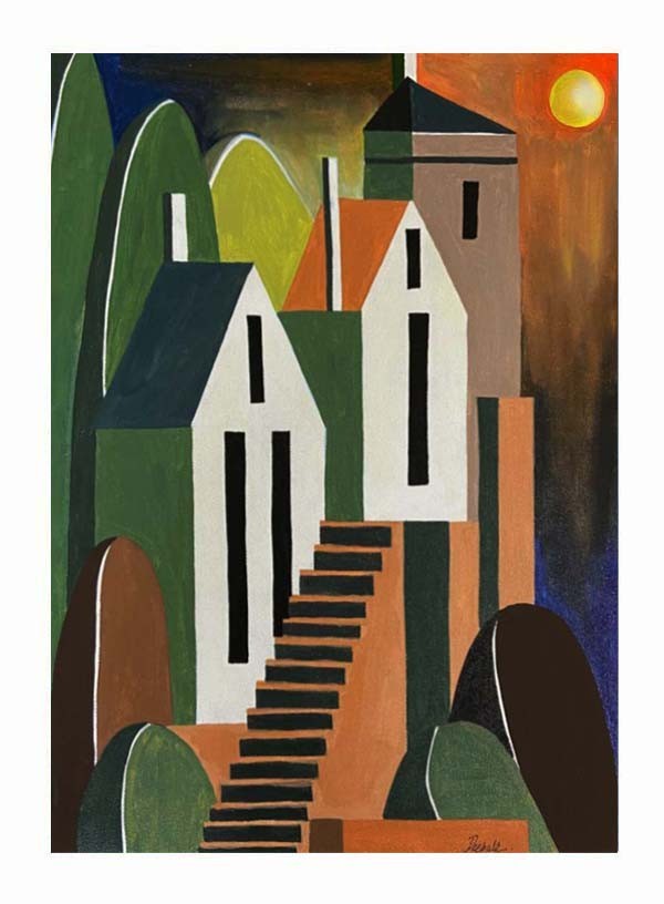 Original Abstract Landscape Painting 16×20 Canvas Art Modern Wall Art Home Decor
