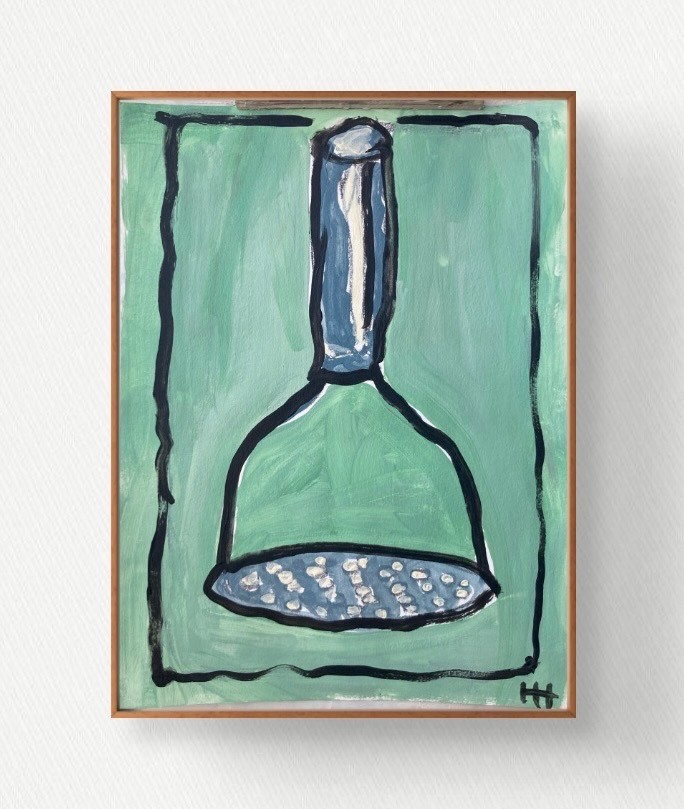 Original Kitchen Still Life 9×12 Painting on Gallery Paper, Holly Hammond