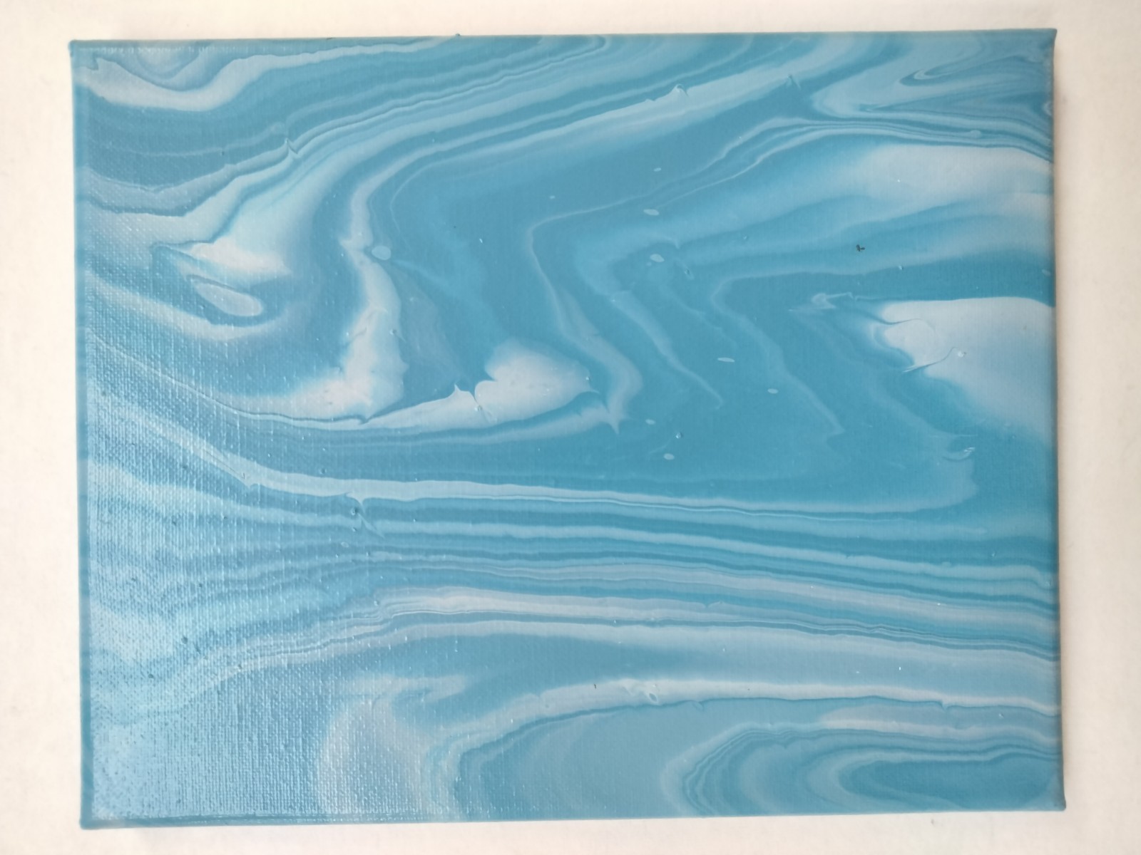 Acrylic Pour Painting Abstract on Canvas Original 8″x10″