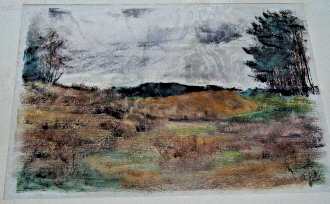 FRANZ EHMKE*1928 -2018 GDR Painter Signed Pastel 28 cm x 19 cm Wandlitz
