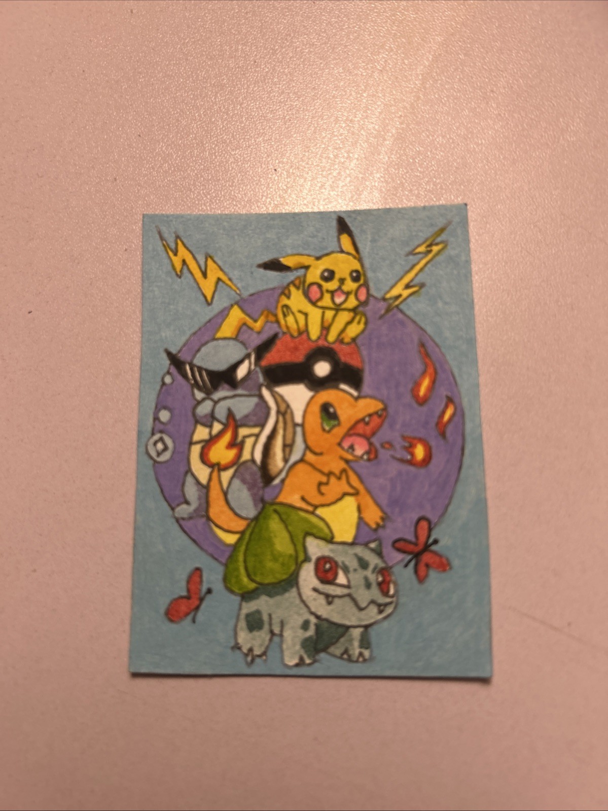 ACEO Art Card Pokémon Elizabeth Winegar Free Shipping USA 2.5×3.5 Inches #3 .