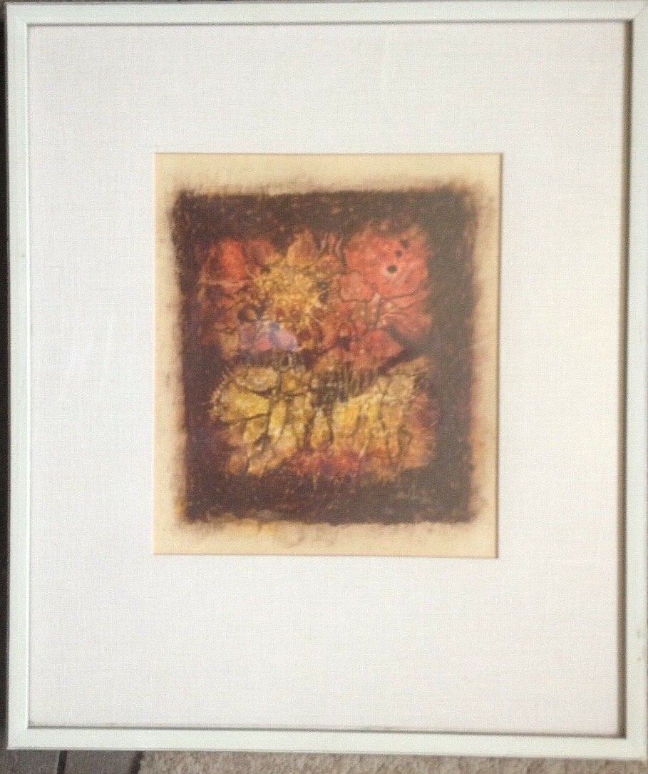 Abstract Composition Gallery 1963 Illegible Signed Frame Modern Painting