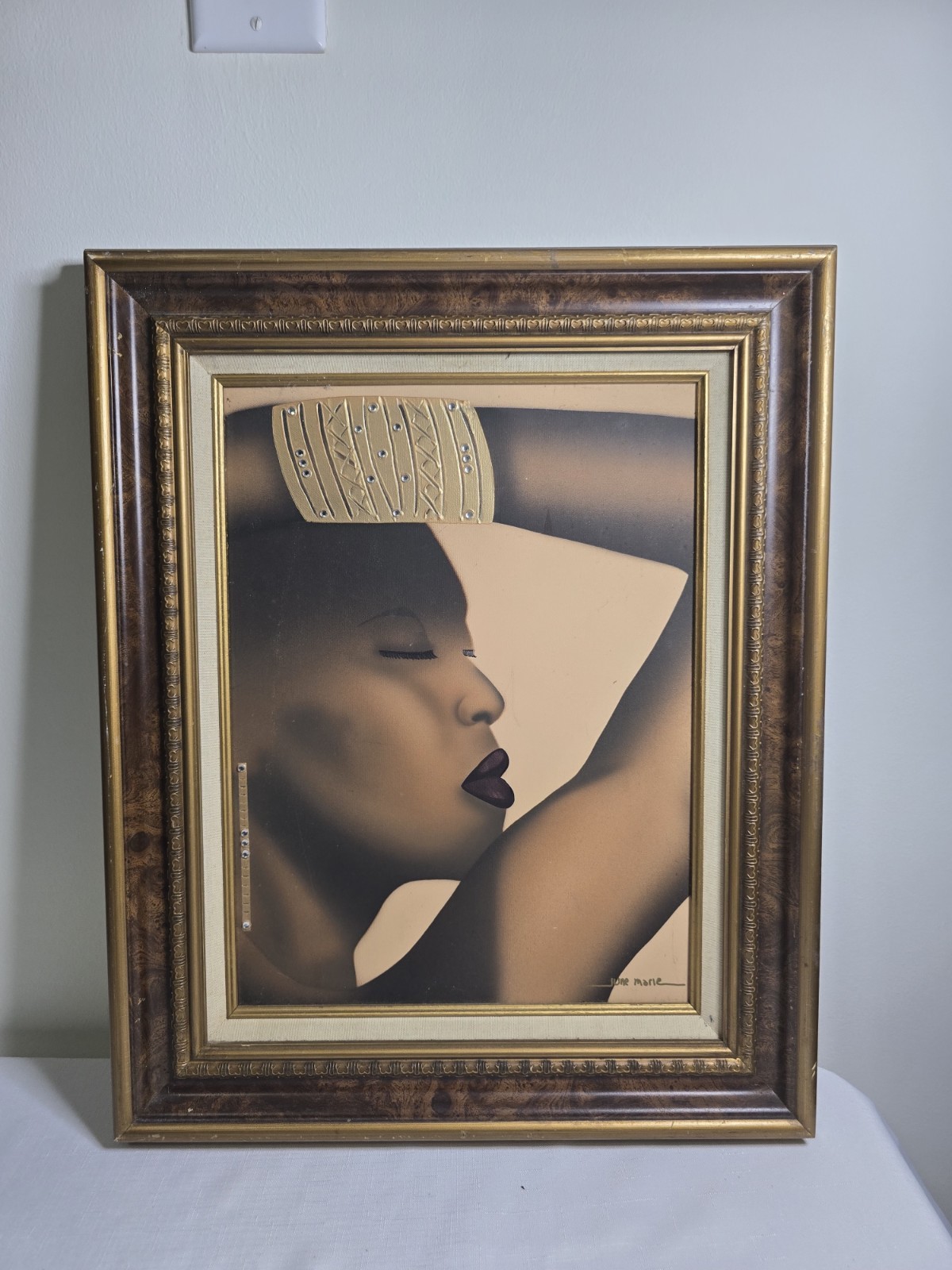 JUNE MARIE Contemporary, Art Deco Original Oil on Canvas African American Woman
