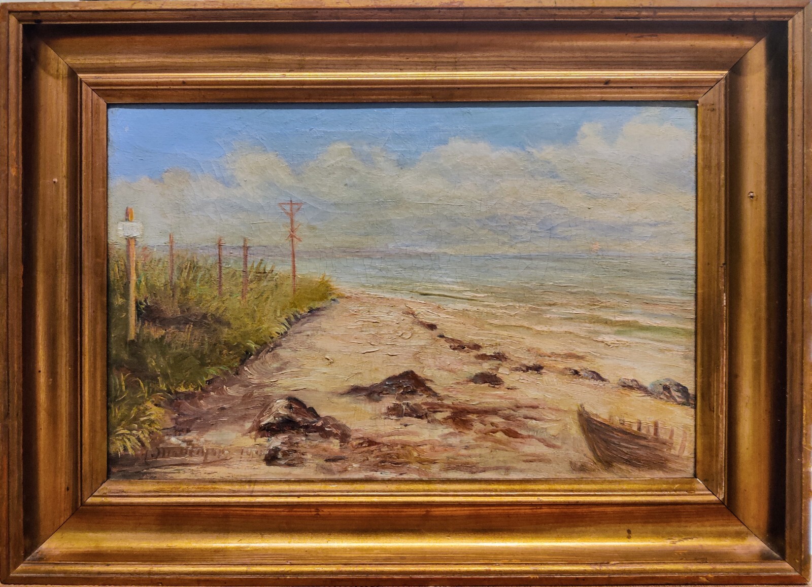 COASTAL LANDSCAPE, original oil painting, low shipping!!