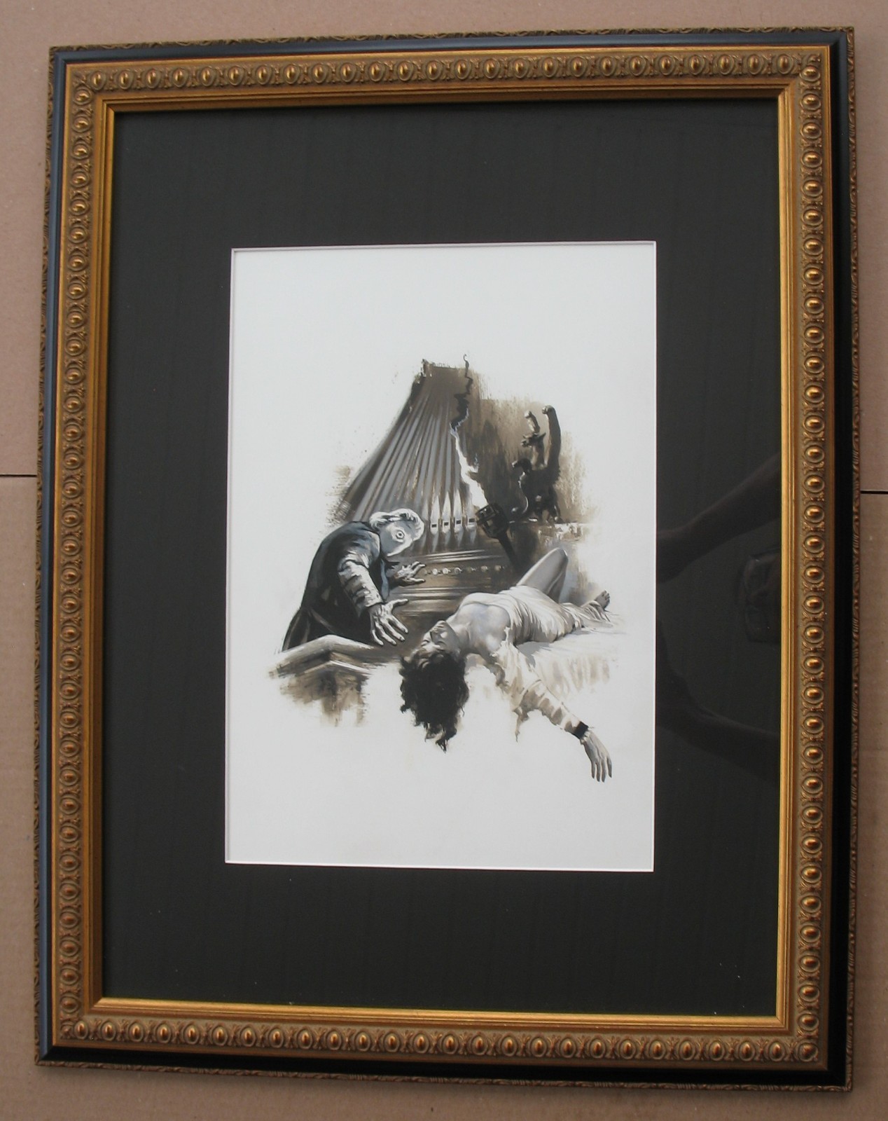 PHANTOM OF THE OPERA (1962) REYNOLD BROWN Original Gouache Artwork Hammer Horror