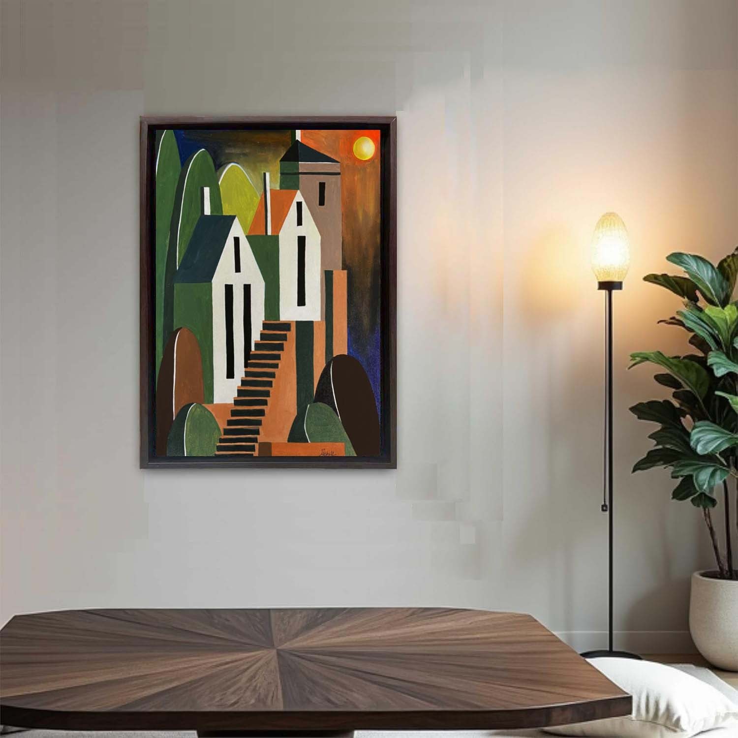 Original Abstract Landscape Painting 16×20 Canvas Art Modern Wall Art Home Decor