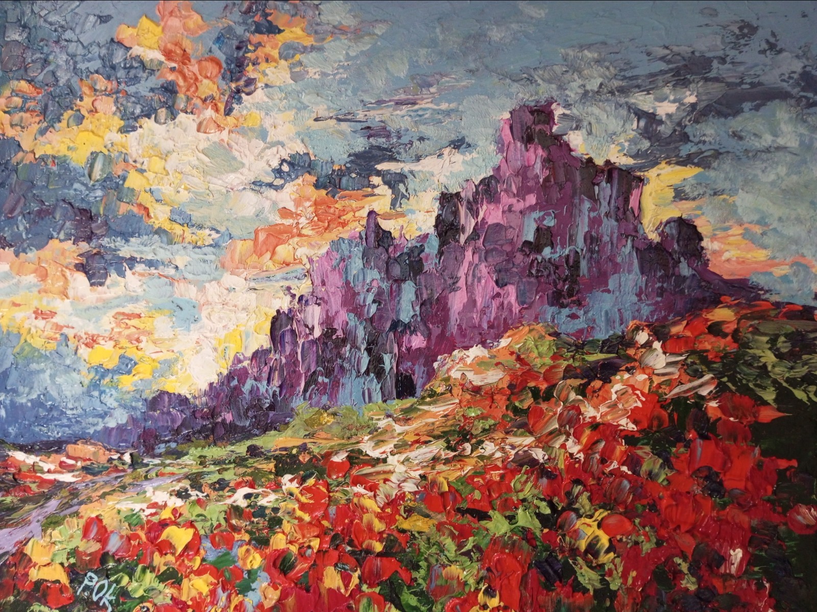 Original Palette Knife Artwork Oil Painting Impassto Wall art Signed Artist 8×10