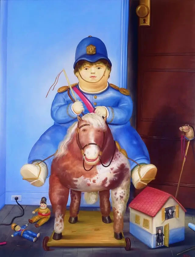 Fernando Botero (Handmade) Signed Oil Painting on Canvas 20×28 in Boterismo ..