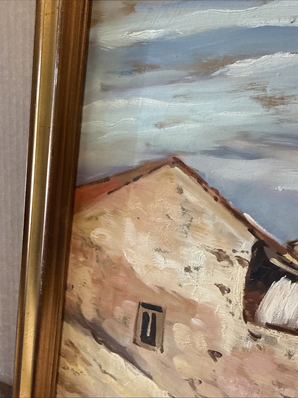 Real Signed Oil On Canvas Painting Realism Spain Portugal? Pueblo Peasant 23×20”